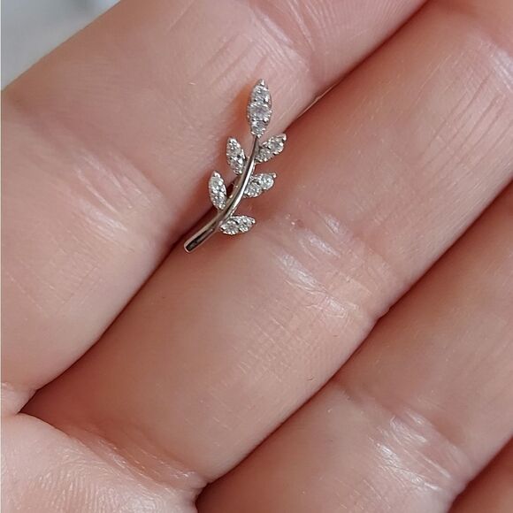 925 Sterling Silver Branch Earrings - Picture 4 of 11